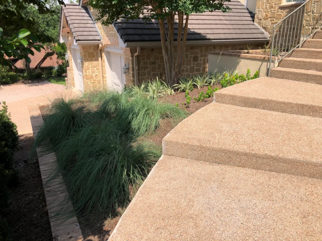Drought-tolerant landscaping with succulents xeriscape in Austin, TX